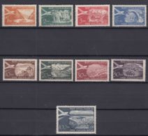 Yugoslavia Republic 1951 Airmail Mi#644-652 Mint Hinged - Unused Stamps