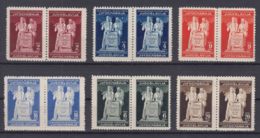 Yugoslavia Republic, Post-War Constitution 1945 Mi#486-491 I And II Pairs, Mint Never Hinged - Unused Stamps