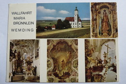 (11/3/8) Postkarte/AK "Wemding" Wallfahrtskirche Maria Brünnlein, Mehrbildkarte Mit 5 Ansichten - Wemding