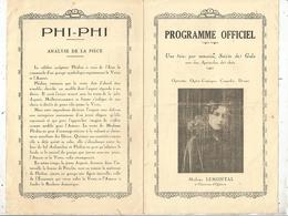 Programme Officiel, 4 Pages, PHI-PHI ,madame LEMONTAL , Chanteuse D'opérette , 2 Scans, Frais Fr : 1.65 E - Programs