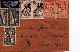 Dahomey (1899-1944) > N° AOF N°13+DAHOMEY N°108(x2) + SENEGAL N°194(X3)Départ NATITINGON- 10-Mai-47 PARIS   PAR AVION - Brieven En Documenten