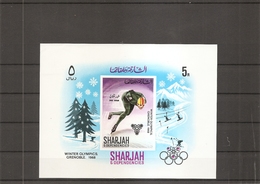 JO D'hiver De Grenoble - 1968 ( BF 14 XXX -MNH De Sharjah ) - Winter 1968: Grenoble