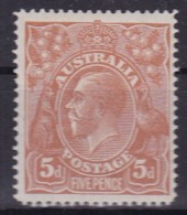 Australia George V Single Wmk SG 130 Mint Hinged Single Line Perf - Neufs