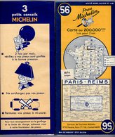 Carte Géographique MICHELIN - N° 056 PARIS - REIMS - 16 Frs Belges - 1949 - Cartes Routières