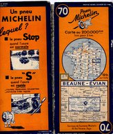 Carte Géographique MICHELIN - N° 070 BEAUNE - EVIAN N° 1012-3527 - Cartes Routières