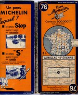 Carte Géographique MICHELIN - N° 076 AURILLAC - St ETIENNE N° 1210-3631 - Cartes Routières