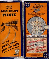 Carte Géographique MICHELIN - N° 077 VALENCE - GRENOBLE 1937 - Cartes Routières