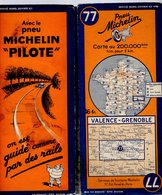 Carte Géographique MICHELIN - N° 077 VALENCE - GRENOBLE 1937 - Cartes Routières