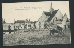 Guerre De 1914 - Un Coin Du Village De Vauchamp, Bombardé Pendant La Bataille De La Marne    Mbk12 - Guerre 1914-18