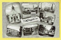 * Lingen Ems (Nedersaksen - Deutschland) * (Jakob Krapohl) Gruss Aus Lingen, Rathaus, Krankenhaus, Kirche, Markt - Lingen