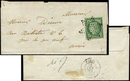 Let EMISSION DE 1849 - 2    15c. Vert, Obl. ETOILE S. LSC Locale, Arr. 21/10/52, TTB - 1849-1850 Ceres