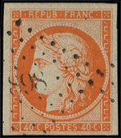 EMISSION DE 1849 - 5a   40c. Orange Vif, 3 Belles Marges, Obl. 898 Frappe Légère, TTB/Superbe, Br - 1849-1850 Ceres