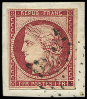 EMISSION DE 1849 - 6     1f. Carmin, Oblitéré ETOILE Sur Fragment, Frais Et TB - 1849-1850 Cérès