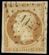 PRESIDENCE - 9    10c. Bistre-jaune, Obl. PC 1127, Frappe TTB - 1852 Louis-Napoleon