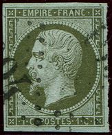 EMPIRE NON DENTELE - 11    1c. Olive, Oblitéré GC, TB - 1853-1860 Napoleon III