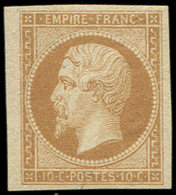 * EMPIRE NON DENTELE - 13B  10c. Brun Clair, T II, TB. C - 1853-1860 Napoleon III