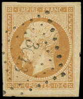 EMPIRE NON DENTELE - 13A  10c. Bistre Obl. PC 3013, TTB - 1853-1860 Napoléon III