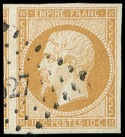 EMPIRE NON DENTELE - 13A  10c. Bistre, T I, Voisin à Gauche, Obl. PC, Frappe Superbe, TTB - 1853-1860 Napoléon III.