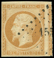 EMPIRE NON DENTELE - 13A  10c. Bistre, T I, Voisin à Droite, Obl. PC, TTB/Superbe - 1853-1860 Napoleon III