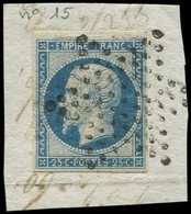 EMPIRE NON DENTELE - 15   25c. Bleu, Oblitéré ETOILE S. Fragt, TB - 1853-1860 Napoleon III