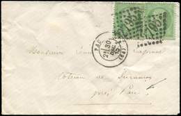 Let EMPIRE DENTELE - 20    5c. Vert (2 Dont 1 Pli) Obl. GC 2795 S. Env., Càd T17 PAU 30/12/70, TB - 1862 Napoléon III.