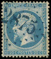 EMPIRE DENTELE - 22   20c. Bleu, Obl. GC Bleu 2875, Petit Point Clair, Aspect TTB - 1862 Napoleon III