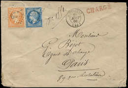 Let EMPIRE DENTELE - 22 Et 23, 20c. Et 40c., Obl. GC 2429 S. Env. CHARGE, Càd T15 MONTAUBAN 26/8/66, TB - 1862 Napoléon III.