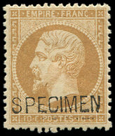 * EMPIRE DENTELE - S21  10c. Bistre, Surch. SPECIMEN, TB - 1862 Napoléon III.