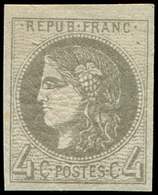 * EMISSION DE BORDEAUX - 41Bd  4c. Gris Foncé, R II, Frais, TB, Certif. Calves - 1870 Bordeaux Printing