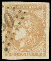 EMISSION DE BORDEAUX - 43A  10c. Bistre, R I, Obl. GC, Frappe Superbe - 1870 Emisión De Bordeaux