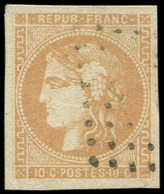 EMISSION DE BORDEAUX - 43Aa 10c. Brun Clair, R I, Oblitération Légère, Effigie Dégagée, TB/TTB - 1870 Emisión De Bordeaux