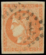 EMISSION DE BORDEAUX - 48   40c. Orange, Oblitéré GC, TB. J - 1870 Emisión De Bordeaux