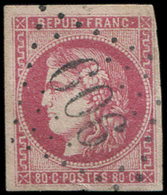 EMISSION DE BORDEAUX - 49   80c. Rose, Oblitéré GC, TB - 1870 Bordeaux Printing