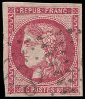 EMISSION DE BORDEAUX - 49   80c. Rose, Oblitéré GC, TB. C - 1870 Bordeaux Printing