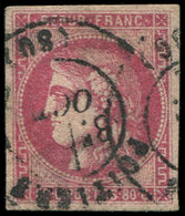 EMISSION DE BORDEAUX - 49   80c. Rose, Obl. Càd T17 POITIERS, TB - 1870 Emisión De Bordeaux