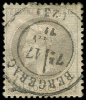 CERES DENTELE - 52    4c. Gris, Obl. Càd T17 BERGERAC 17/6/7(  ), Frappe TTB - 1871-1875 Cérès