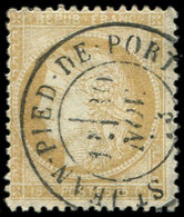 CERES DENTELE - 59   15c. Bistre, Obl. Càd T17 ST JEAN PIED DE PORT 30/11/73, Frappe Superbe - 1871-1875 Ceres