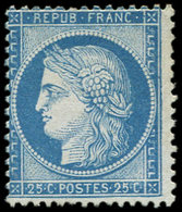 (*) CERES DENTELE - 60B  25c. Bleu, T II, TB - 1871-1875 Cérès