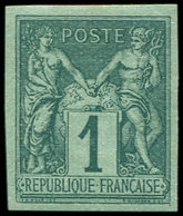 * TYPE SAGE - Granet 61c : 1c. Vert Foncé Sur Vert, TB - 1876-1898 Sage (Type II)