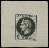 (*) ESSAIS -  Type Lauré, épreuve En Noir Valeur 0c., Projet Renard, TB - Other & Unclassified