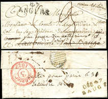 Let OBLITERATIONS PAR DEPARTEMENTS - 47/MAINE & LOIRE DEB 47/BAUGE S. LAC, Dateur Rouge Janvier/3/1825, TTB - 1849-1876: Classic Period