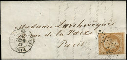 Let LETTRES DE PARIS - N°13A (déf.) Obl. Los. Romain ES1 S. LAC, Càd T1510 PARIS (ES1) 17/4/60, Frappes TB - 1849-1876: Période Classique