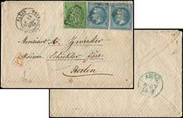 Let DESTINATIONS - N°20 Et 29B PAIRE Obl. GC 2170 S. Env., Càd LA MAISON BLANCHE 12/4/70, Taxe All. 2 1/2 Au Crayon Bleu - 1849-1876: Classic Period