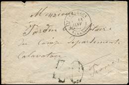 Let LETTRES ET OBLITERATIONS D'ALGERIE - Càd PERREGAUX 14/1/76 S. Env., Taxe 40 Tampon, Indice Du GC 23, Arr. Caen, TB - 1849-1876: Classic Period