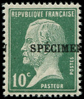 ** COURS D'INSTRUCTION - 170-CI 1  Pasteur, 10c. Vert, Surch. SPECIMEN, TB - Cursussen