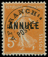 ** COURS D'INSTRUCTION - Préo 50-CI 1 Semeuse Camée, 50c. Orange, Surch. ANNULE, TB - Cursussen