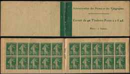 CARNETS (N°Cérès Jusqu'en1964) - 137-C5    Semeuse Camée,  5c. Vert, N°137d, T II, Papier GC, TB - Otros & Sin Clasificación