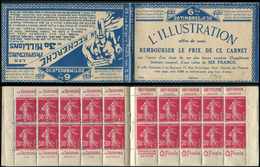 CARNETS (N°Cérès Jusqu'en1964) - 191-C3    Semeuse Camée, 30c. Rose, N°191c, T IIB, S. 90-B, L'ILLUSTRATION, TB - Autres & Non Classés