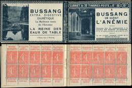 CARNETS (N°Cérès Jusqu'en1964) - 199-C21   Semeuse Lignée, 50c. Rouge, N°199e, T IIB, S. Nancy, BUSSANG, Gomme Habituell - Other & Unclassified