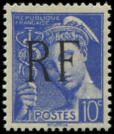 ** TIMBRES DE LIBERATION - MONTREUIL BELLAY 8A : 10c. Bleu, République Française, TB - Libération